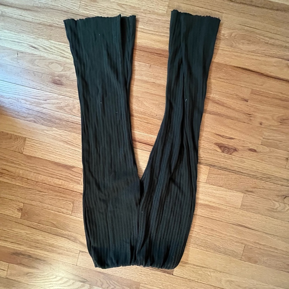 UO green flare pants thermal